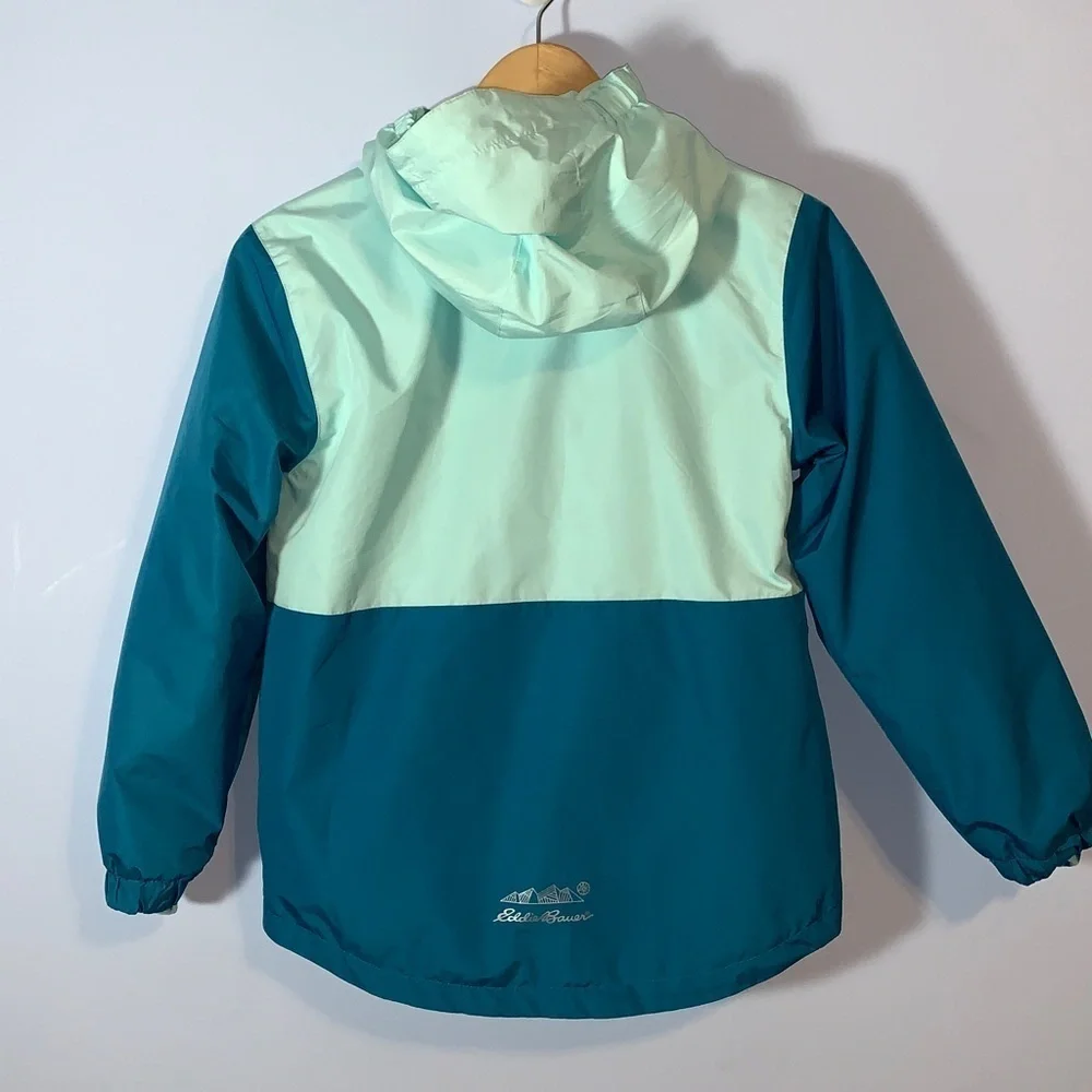 Eddie Bauer GIRLS LONE PEAK 3-IN-1 JACKET size med 10/12 paradise blue